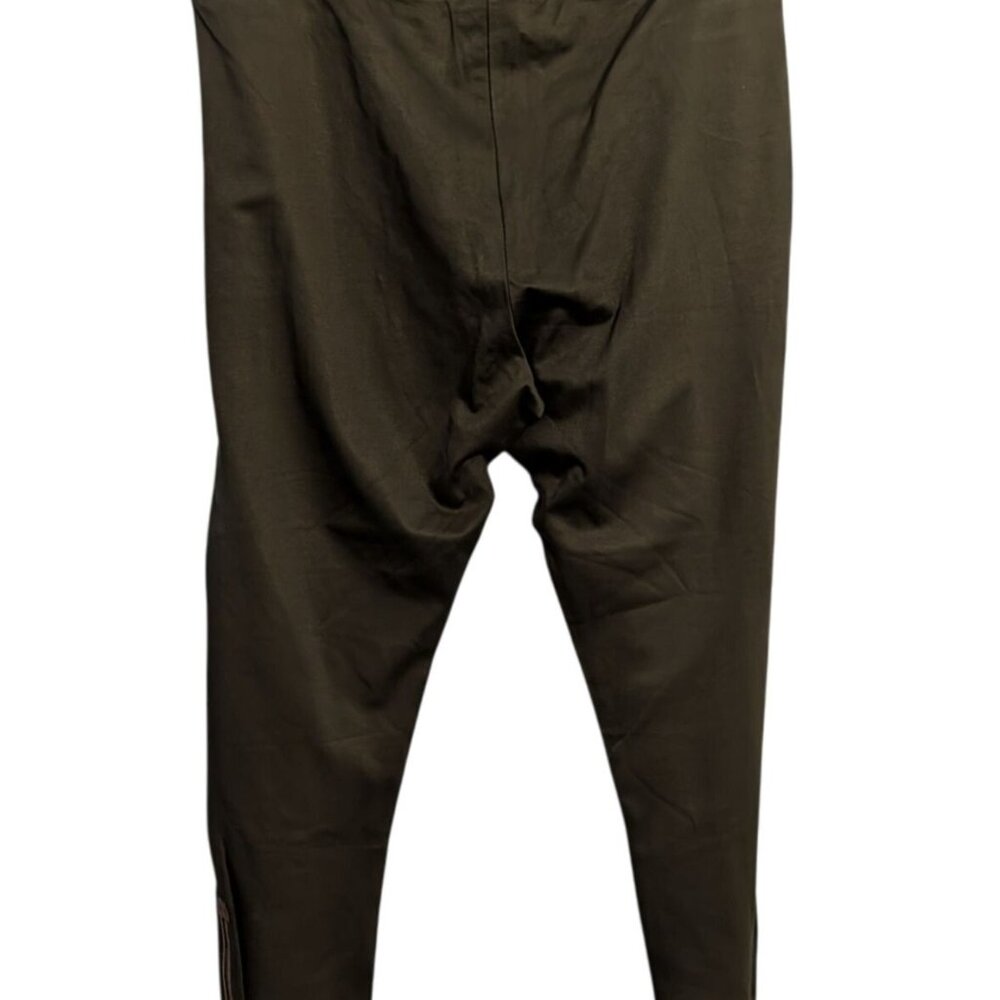 Soft Surroundings Olive Green Leggings Side Pocket Zipper leg Details 1X - Picture 3 of 11